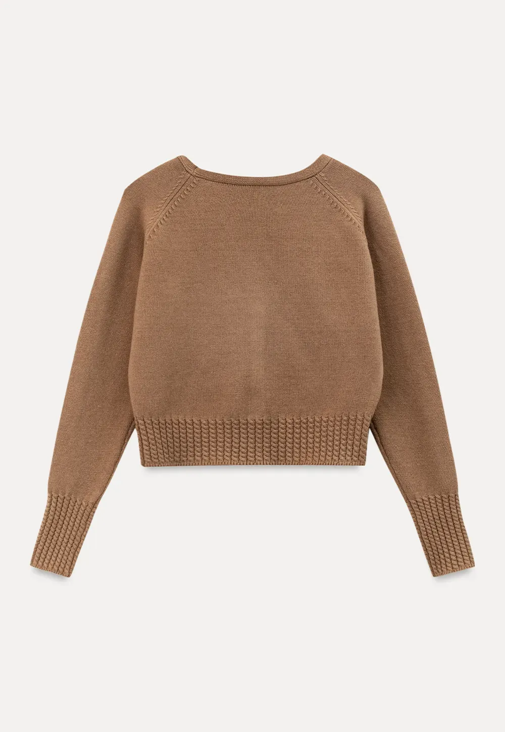 V Neck Button Front Ribbed Knit Sweater