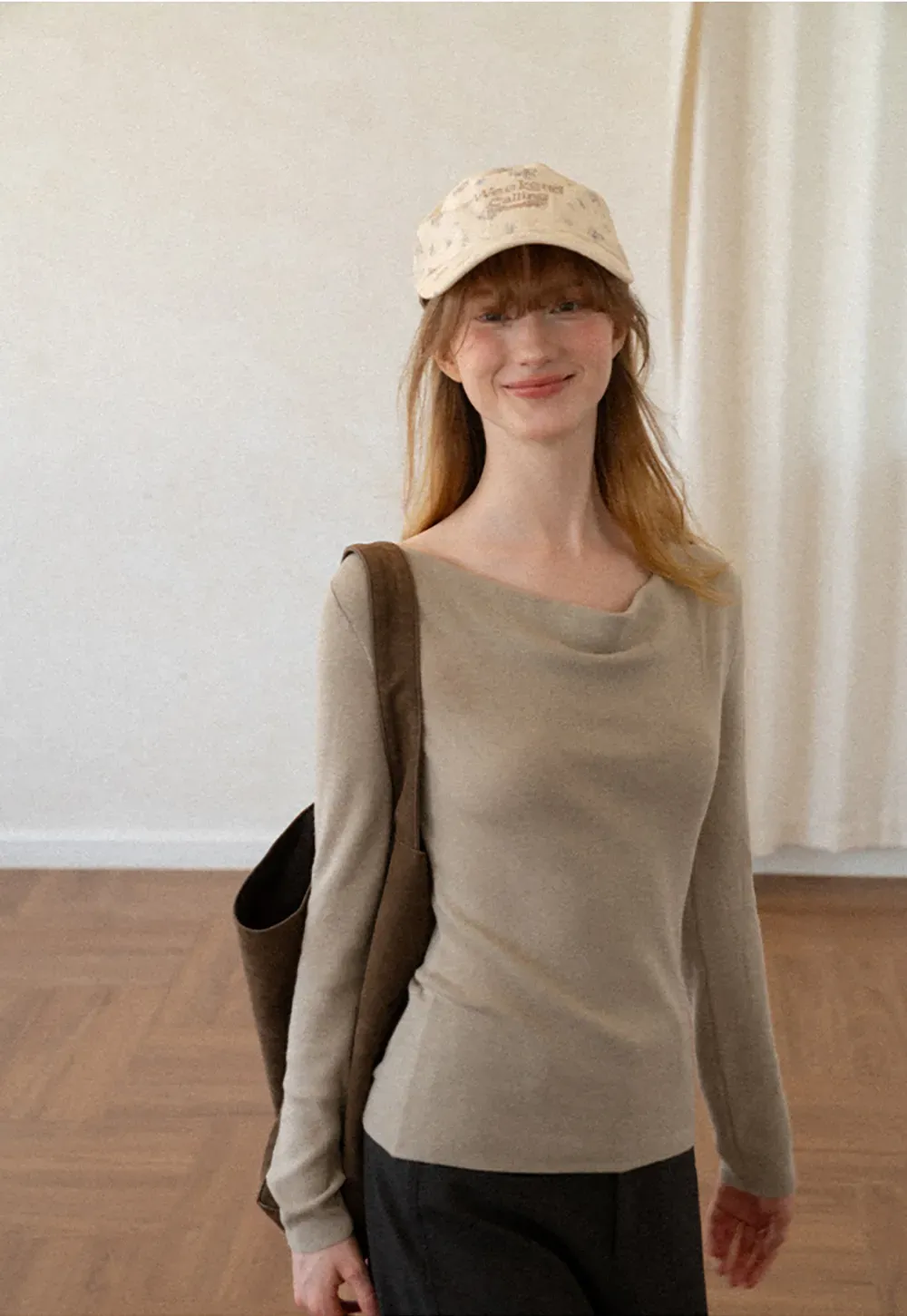 Open Back Long Sleeve Knit Sweater
