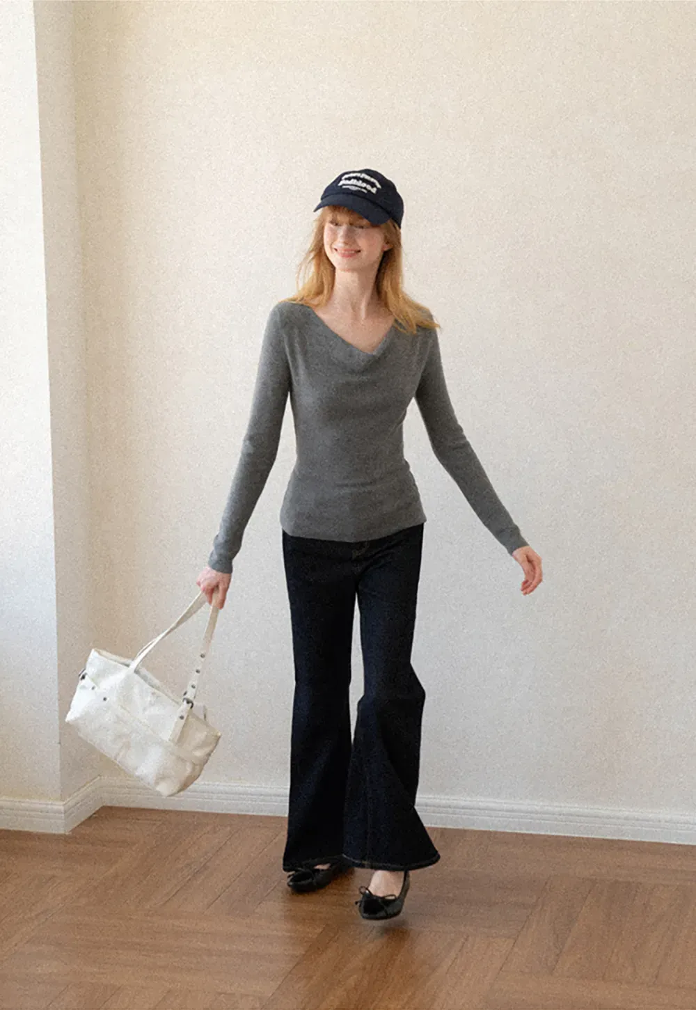 Open Back Long Sleeve Knit Sweater