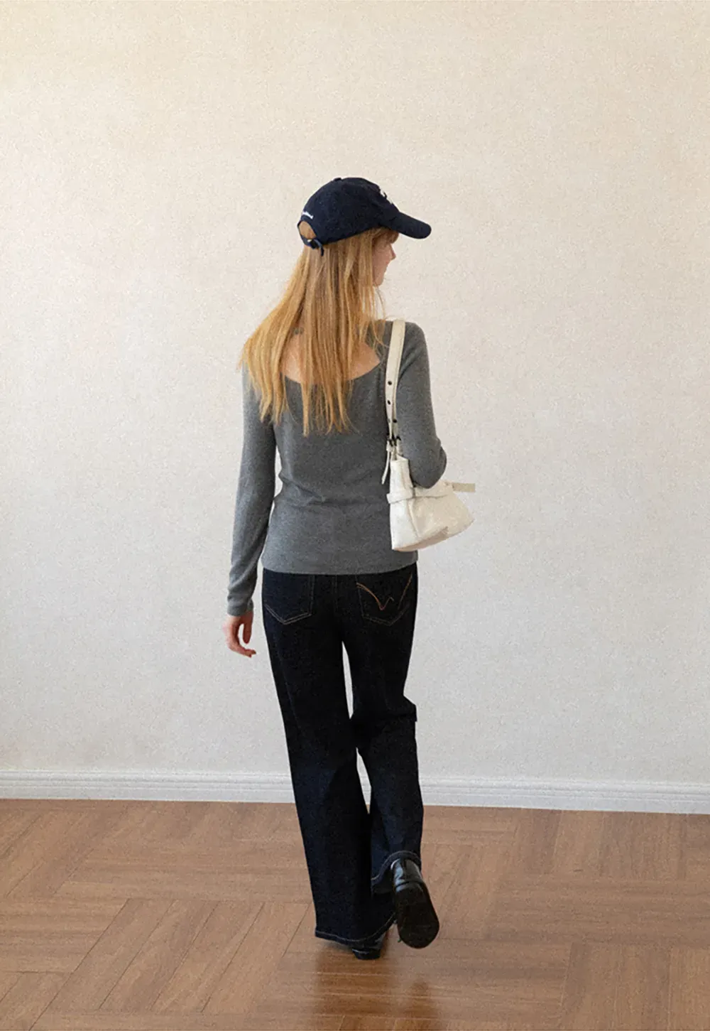 Open Back Long Sleeve Knit Sweater