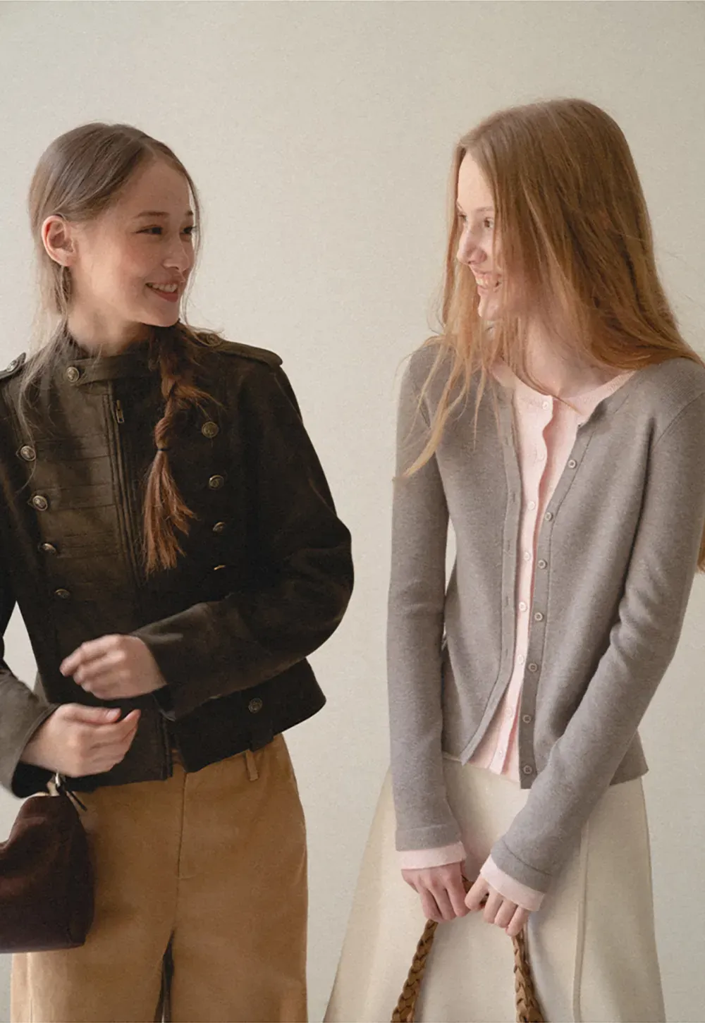 Cropped Cardigan with Button Front Woolen Knit Sweater