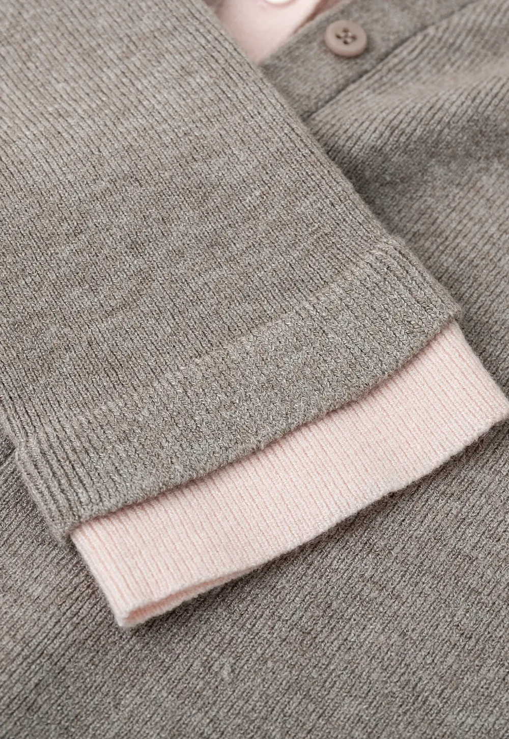 Cropped Cardigan with Button Front Woolen Knit Sweater