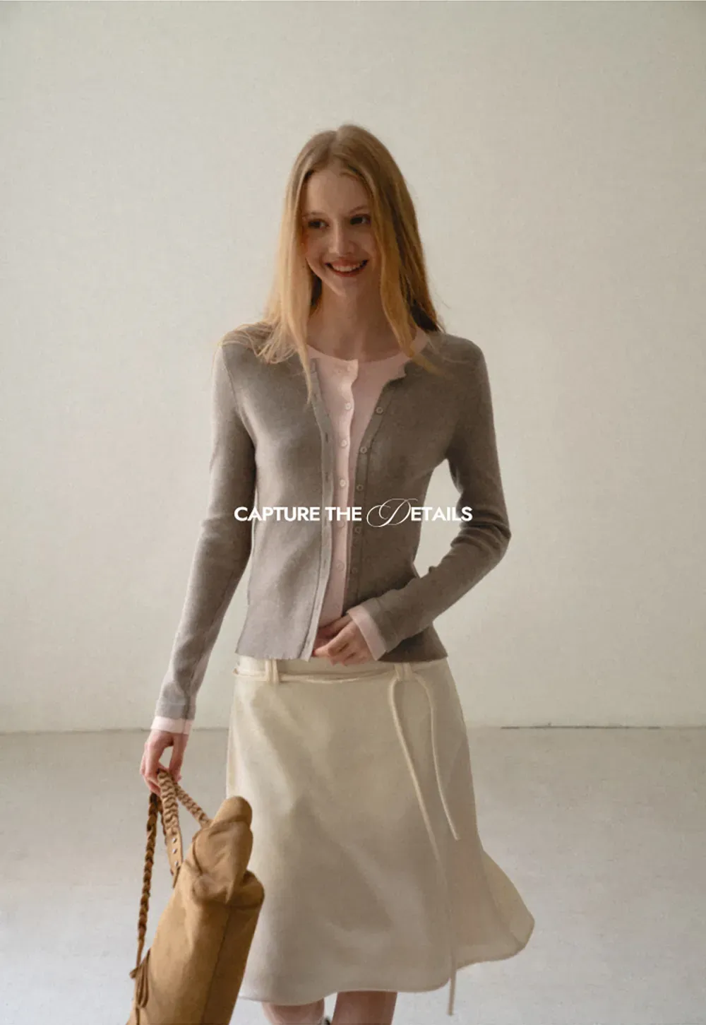 Cropped Cardigan with Button Front Woolen Knit Sweater