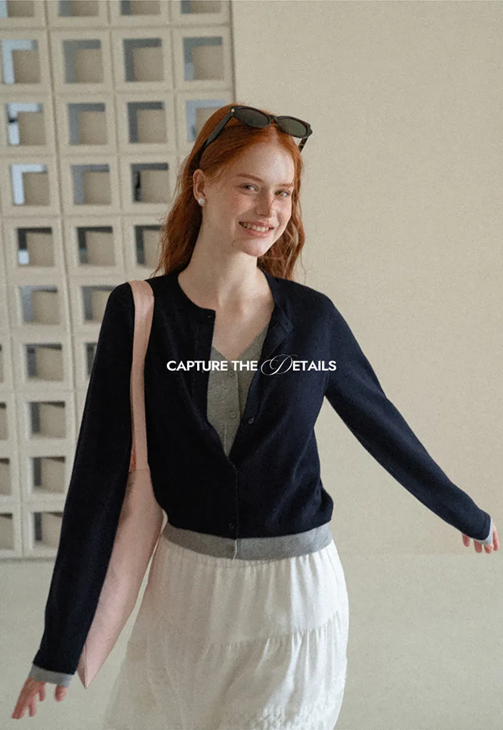 Button Front Cardigan with Contrasting Cuff Detail Woolen Knit Sweater