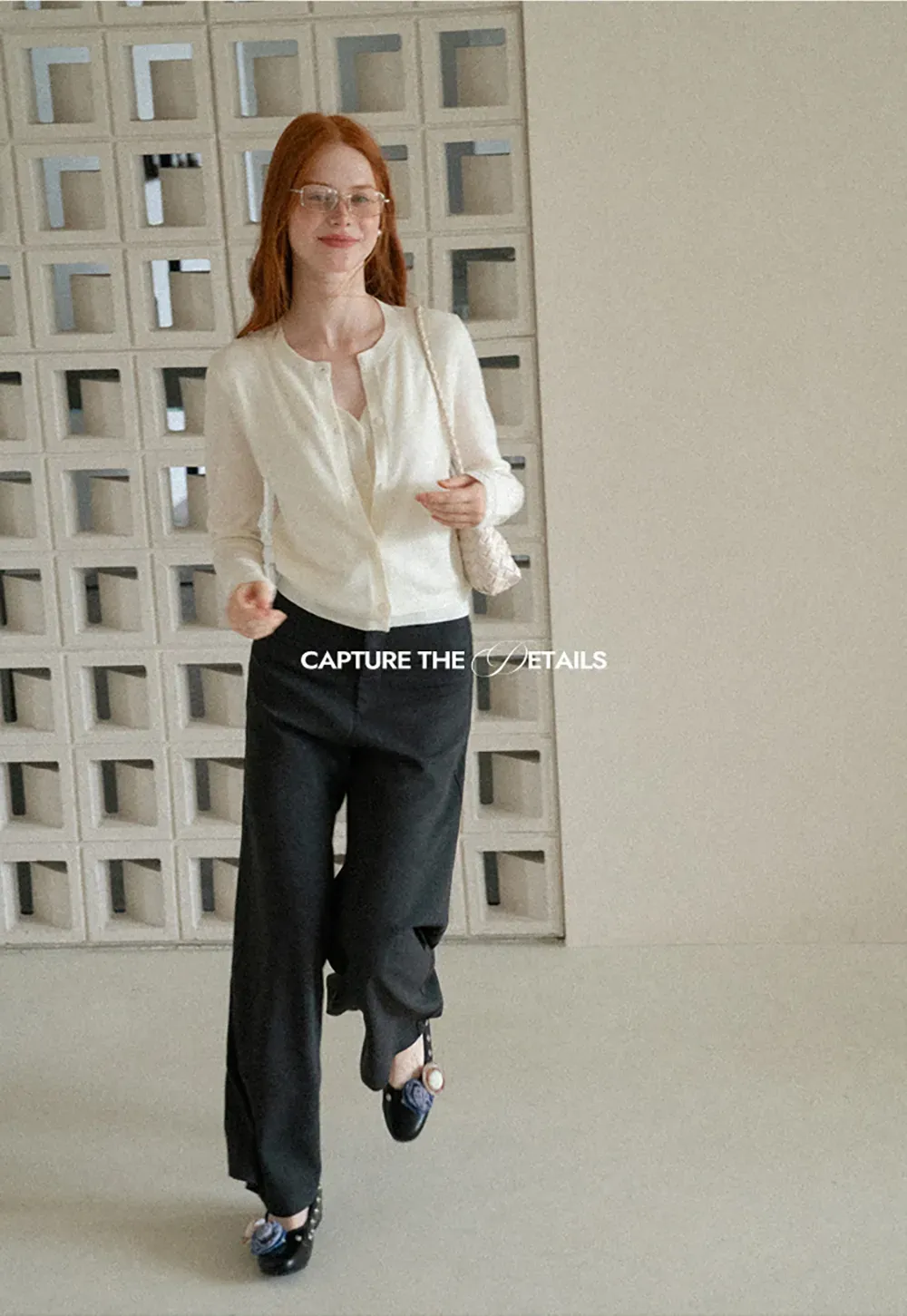 Button Front Cardigan with Contrasting Cuff Detail Woolen Knit Sweater