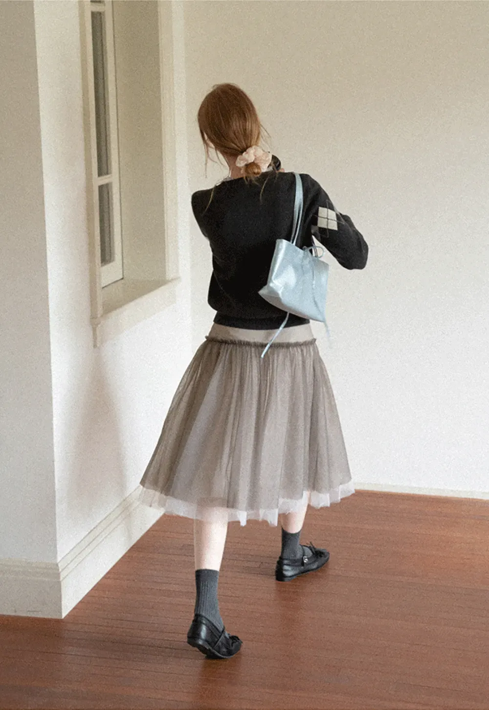 Argyle Pattern V Neck Wool Knit Sweater