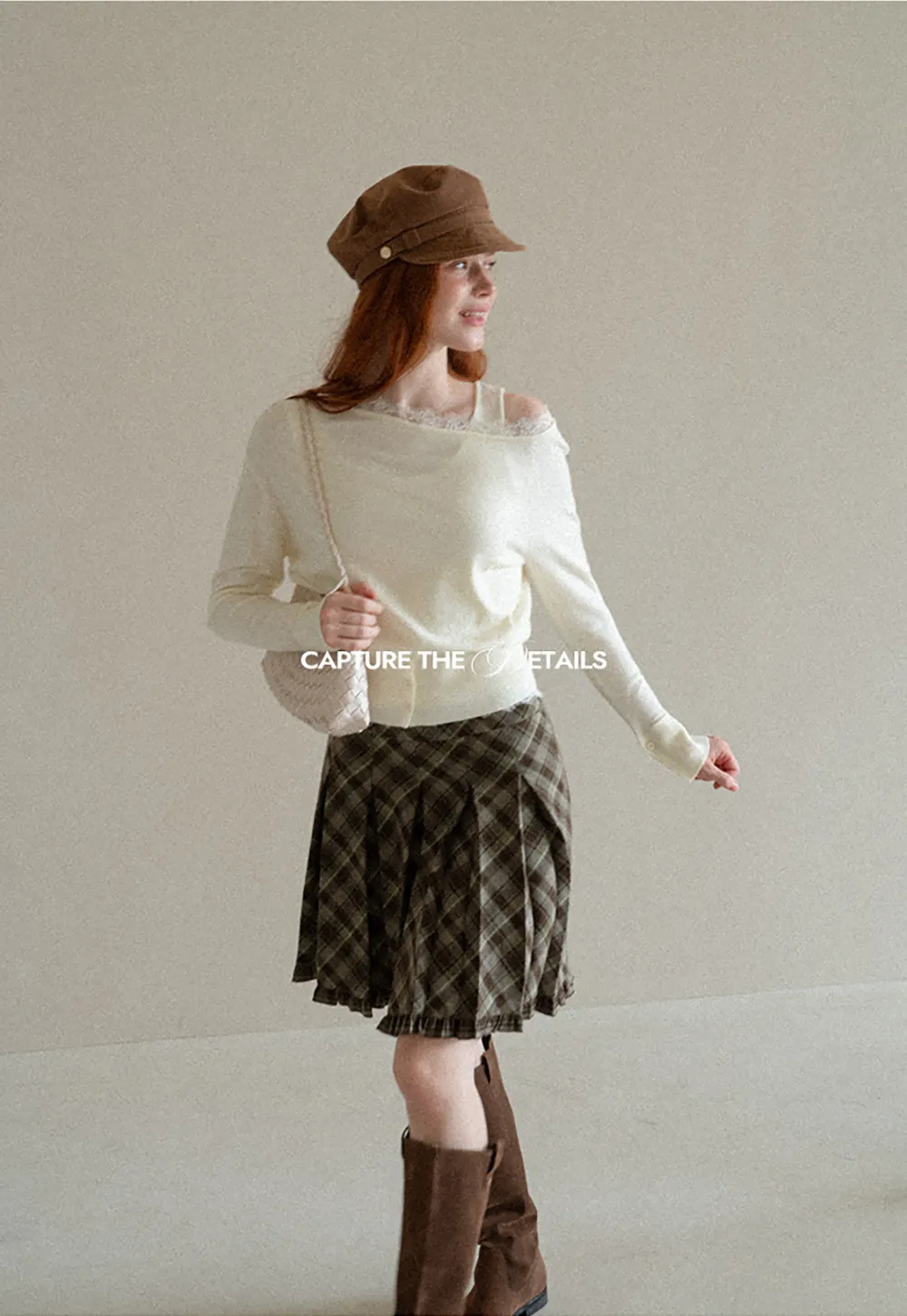 Lace Trim Off Shoulder Knit Sweater