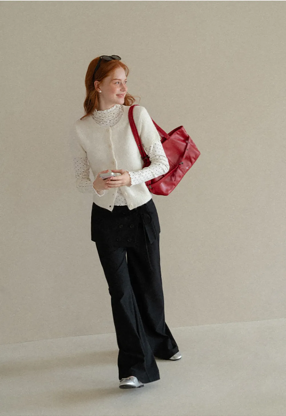 Short Sleeve Ribbed Hem Knit Sweater