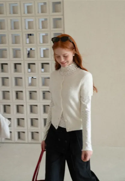 Short Sleeve Ribbed Hem Knit Sweater