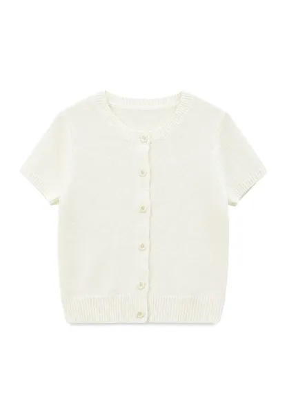 Short Sleeve Ribbed Hem Knit Sweater