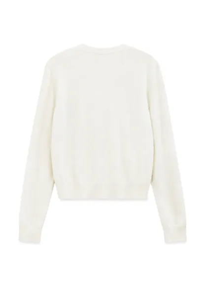 Embroidered Floral Peter Pan Collar Knit Cardigan