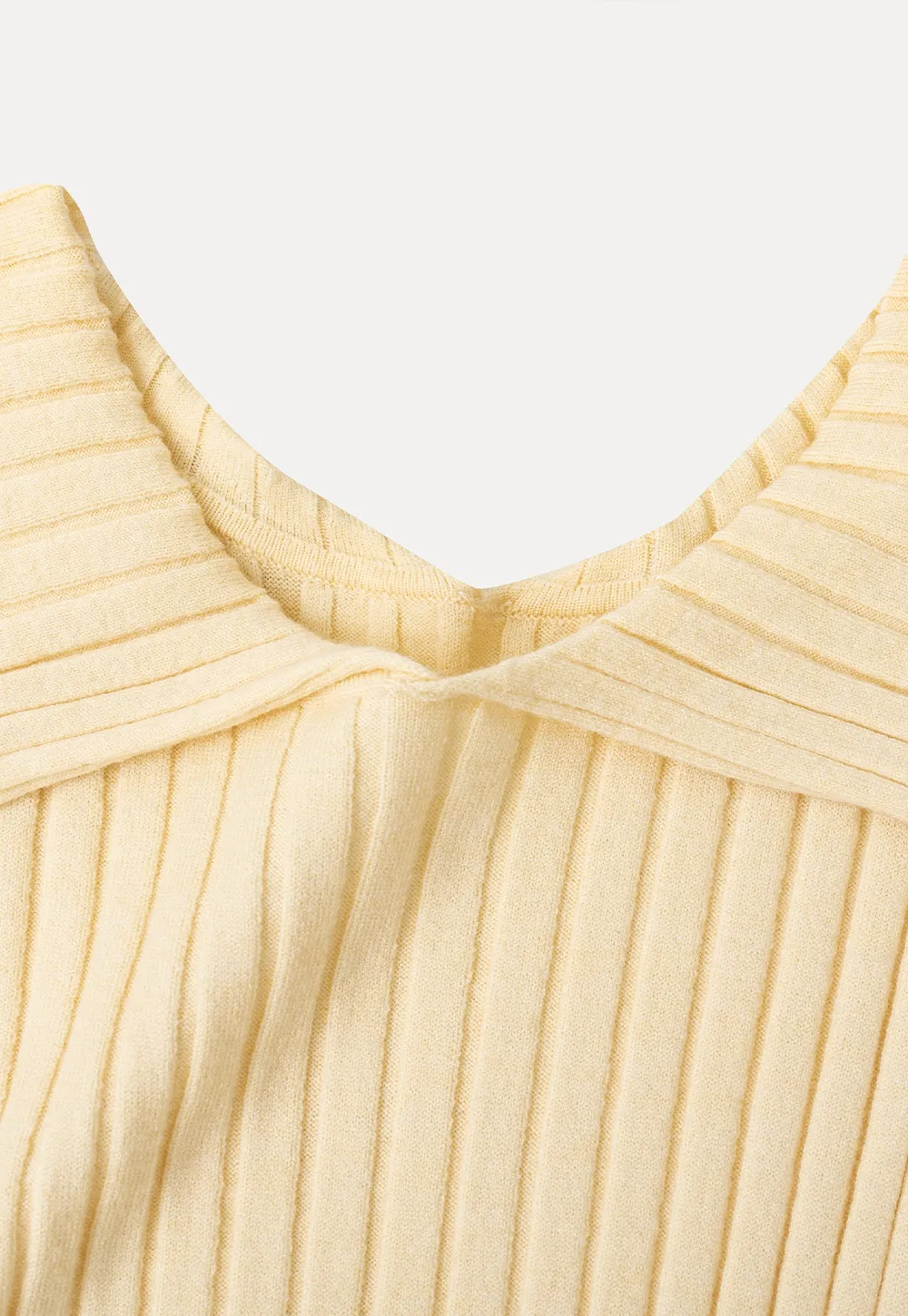 Asymmetrical Collar Ribbed Knit Sweater