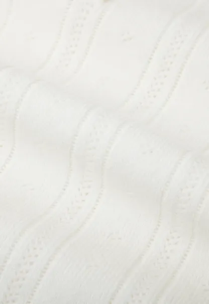 Peter Pan Collar Ribbed Knit Sweater