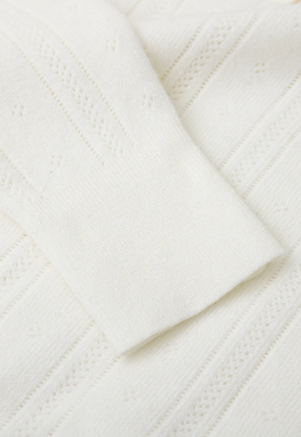 Peter Pan Collar Ribbed Knit Sweater