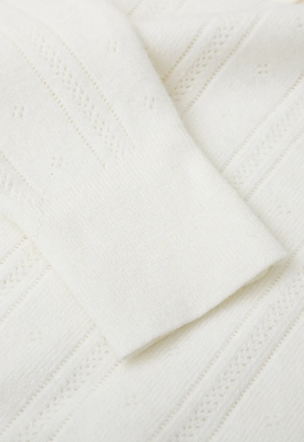 Peter Pan Collar Ribbed Knit Sweater