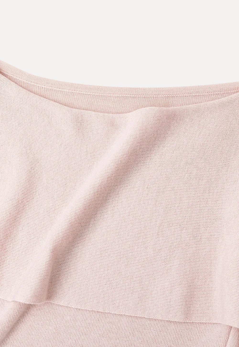 Asymmetrical Draped Shoulder Woolen Knit Sweater
