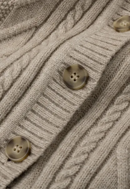 Faux Fur Trim Hooded Ribbed Knit Sweater