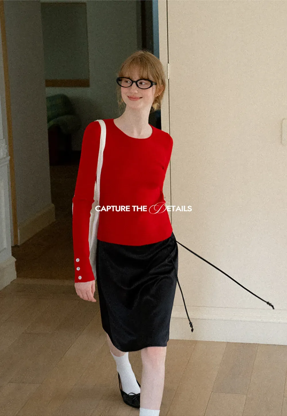Ribbed Knit Sweater with Buttoned Cuff Detail