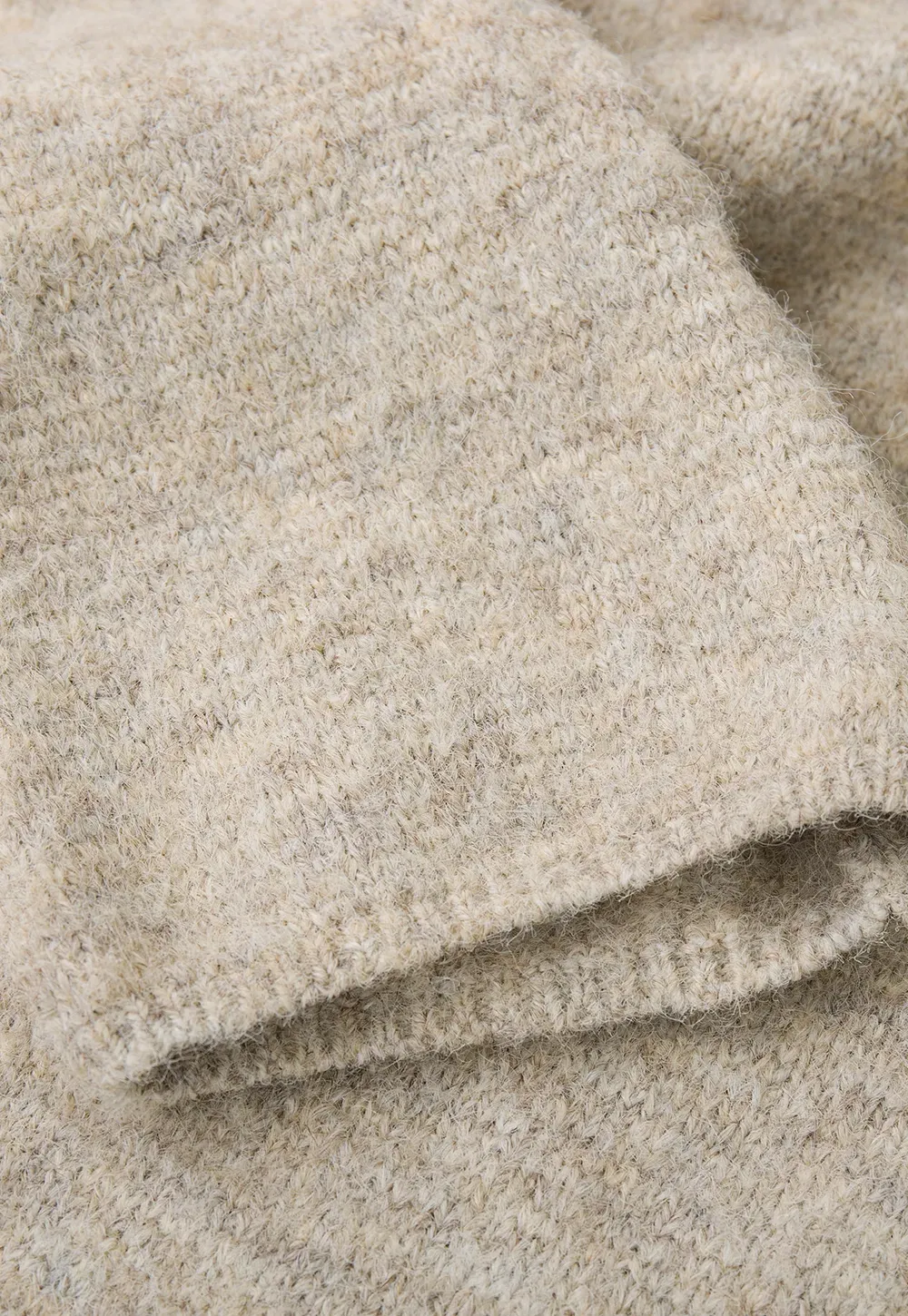 Asymmetrical Draped Cowl Neck Woolen Knit Sweater