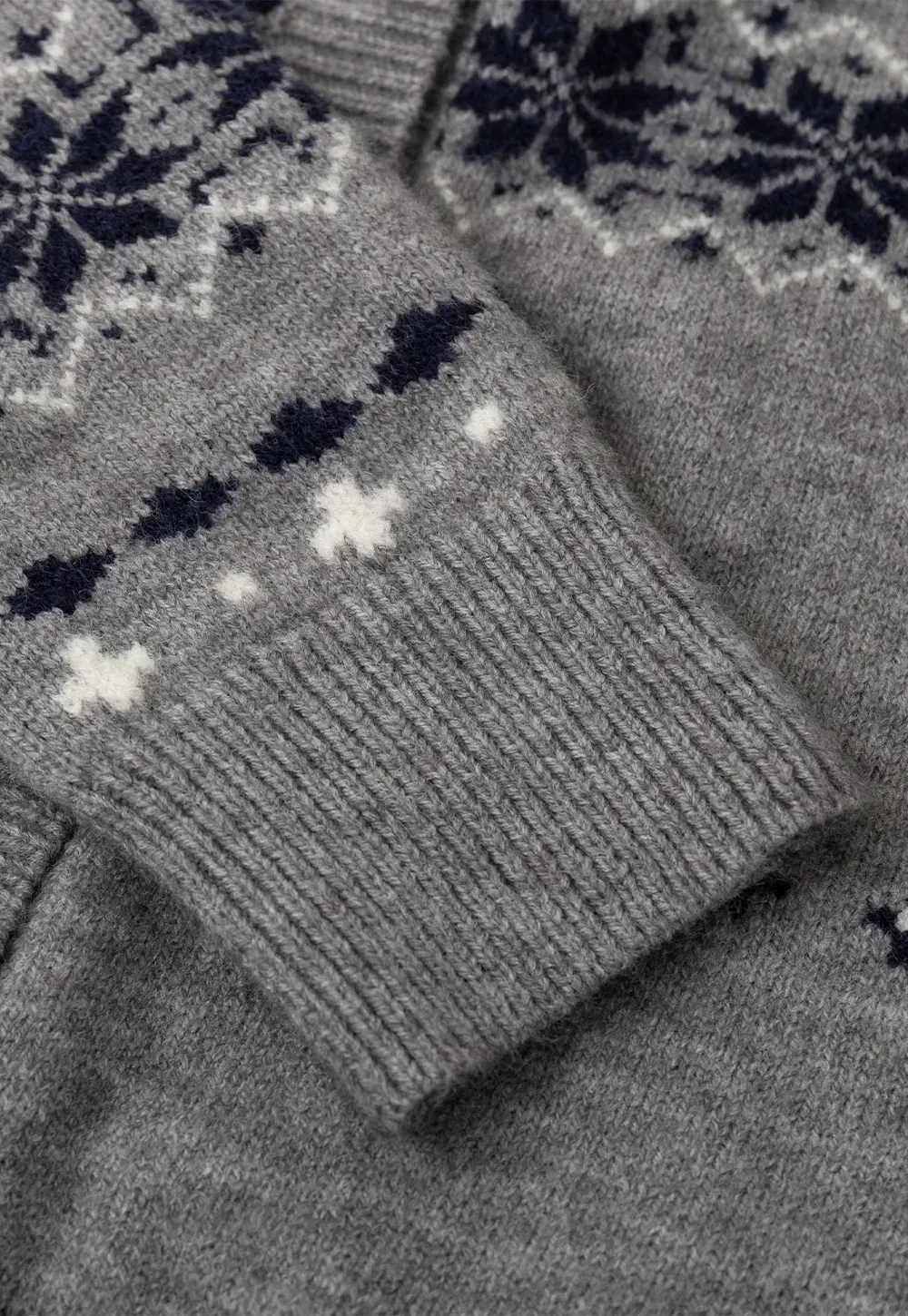 Fair Isle Patterned Cropped Cardigan Woolen Knit Sweater