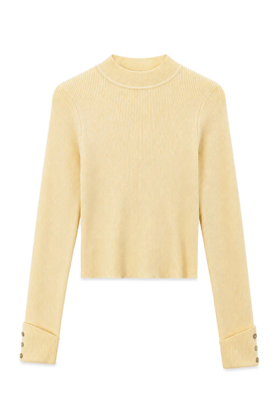 Ribbed Knit Long Sleeve Crew Neck Sweater