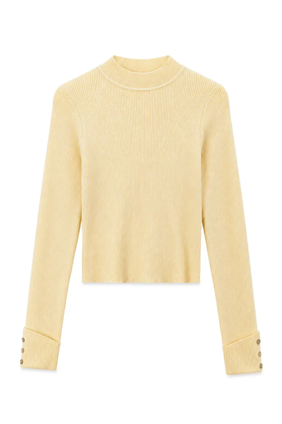 Ribbed Knit Long Sleeve Crew Neck Sweater