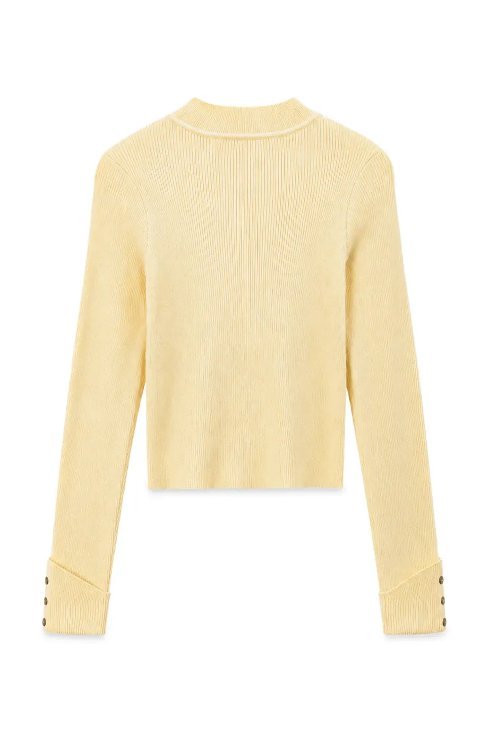 Ribbed Knit Long Sleeve Crew Neck Sweater
