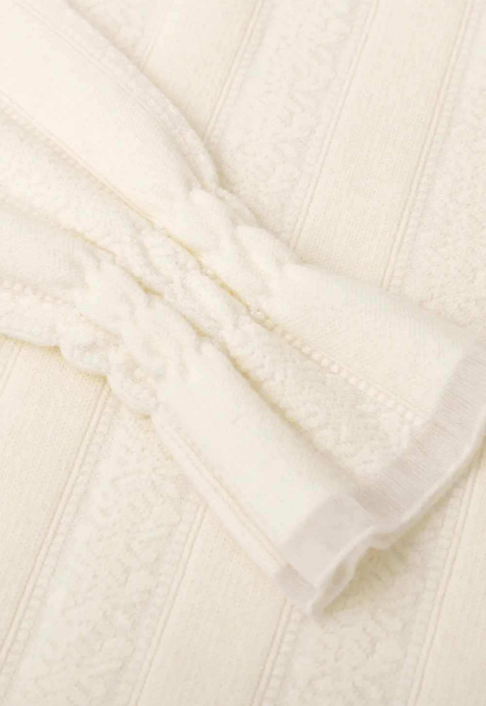 Textured Vertical Stripe High Neck Knit Sweater