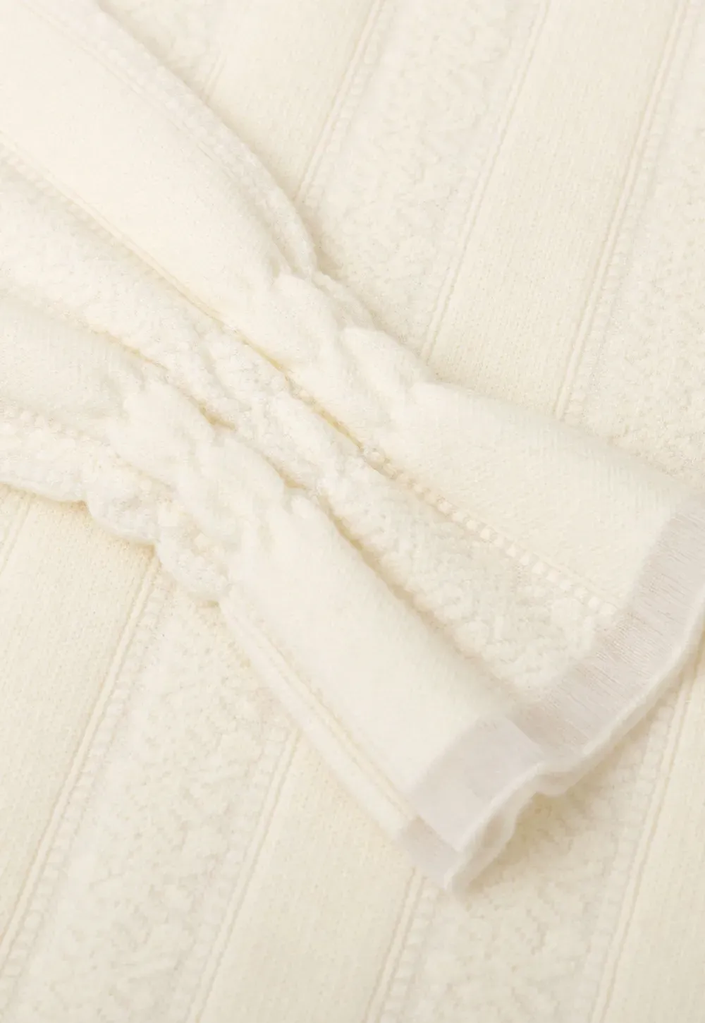 Textured Vertical Stripe High Neck Knit Sweater