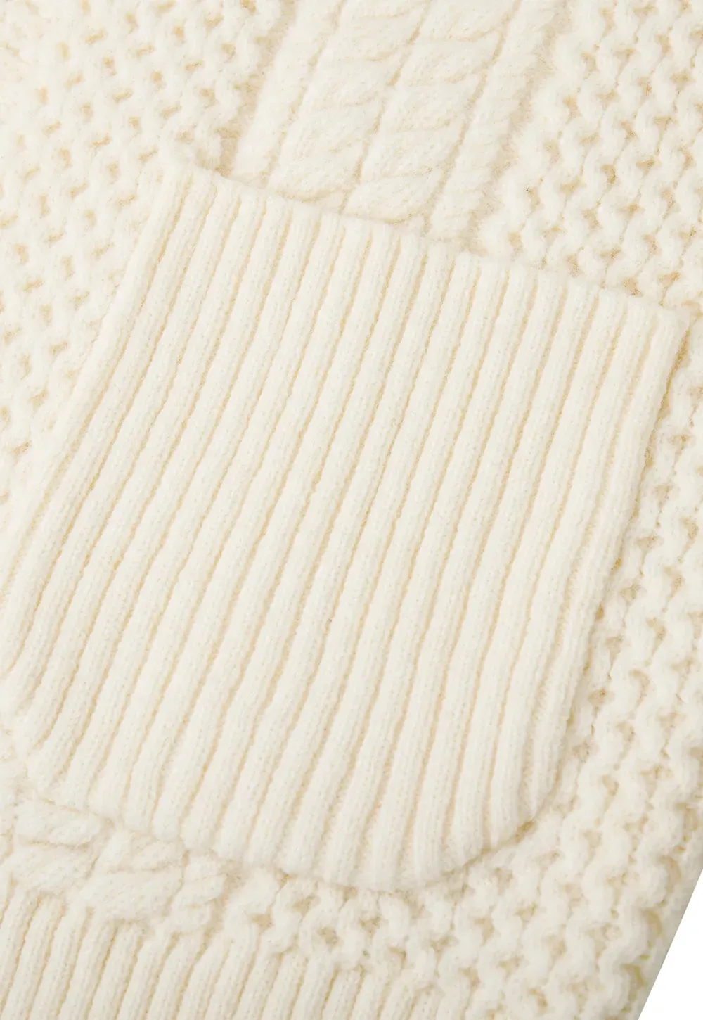 Cropped Collar Knit Sweater with Drawstring Detail