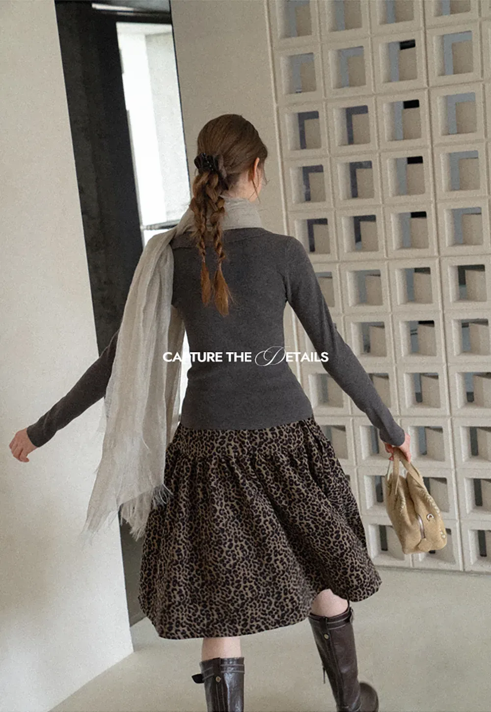 Asymmetrical Collar Wool Knit Sweater