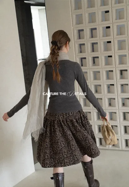 Asymmetrical Collar Wool Knit Sweater