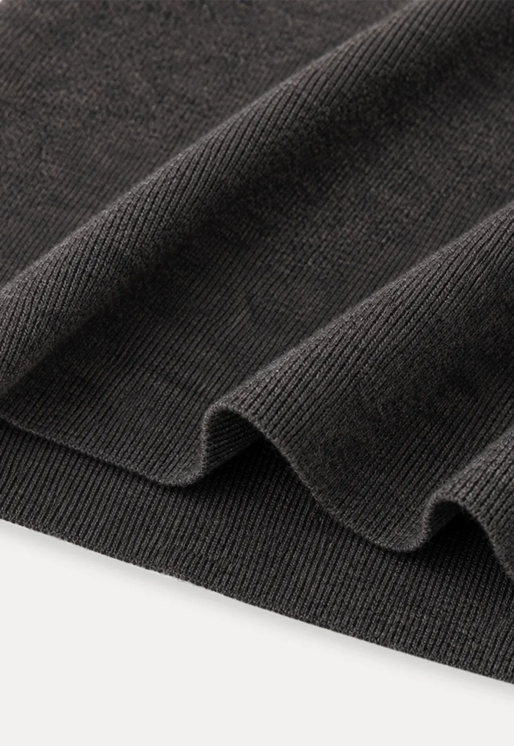 Asymmetrical Collar Wool Knit Sweater