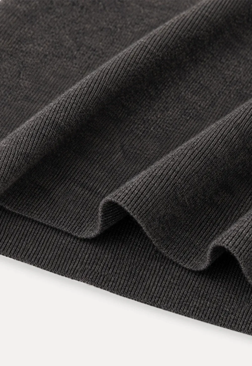 Asymmetrical Collar Wool Knit Sweater