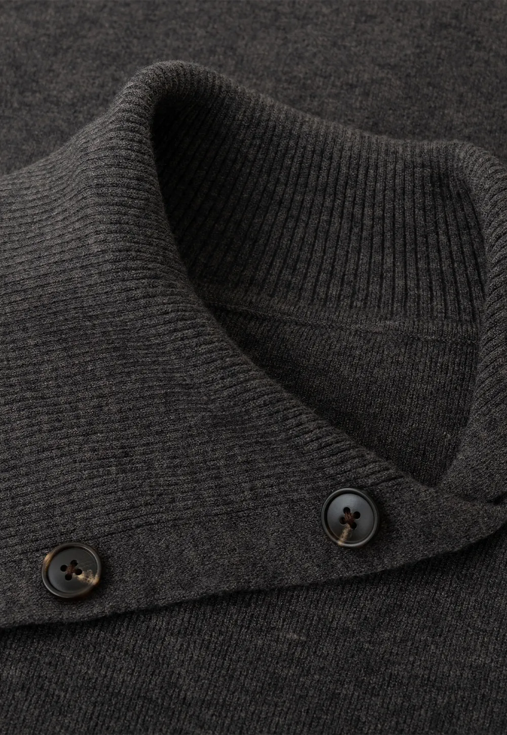 Asymmetrical Collar Wool Knit Sweater