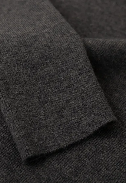 Asymmetrical Collar Wool Knit Sweater