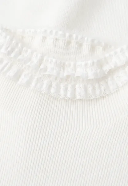 High Neck Ribbed Knit Woolen Sweater
