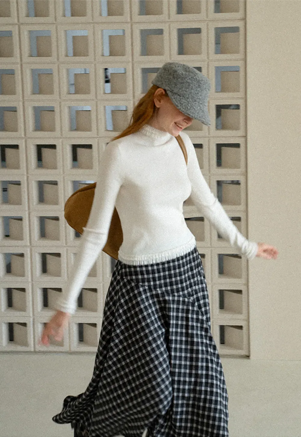 High Neck Ribbed Knit Woolen Sweater