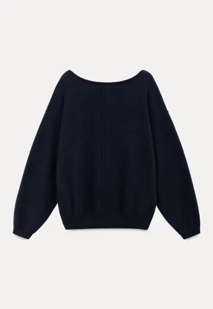 Off Shoulder Asymmetrical Knit Sweater