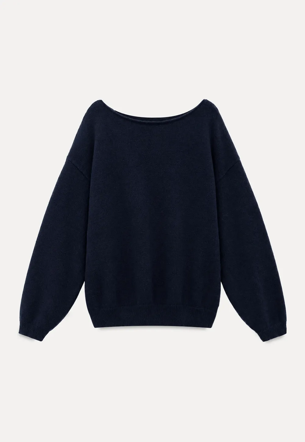 Off Shoulder Asymmetrical Knit Sweater