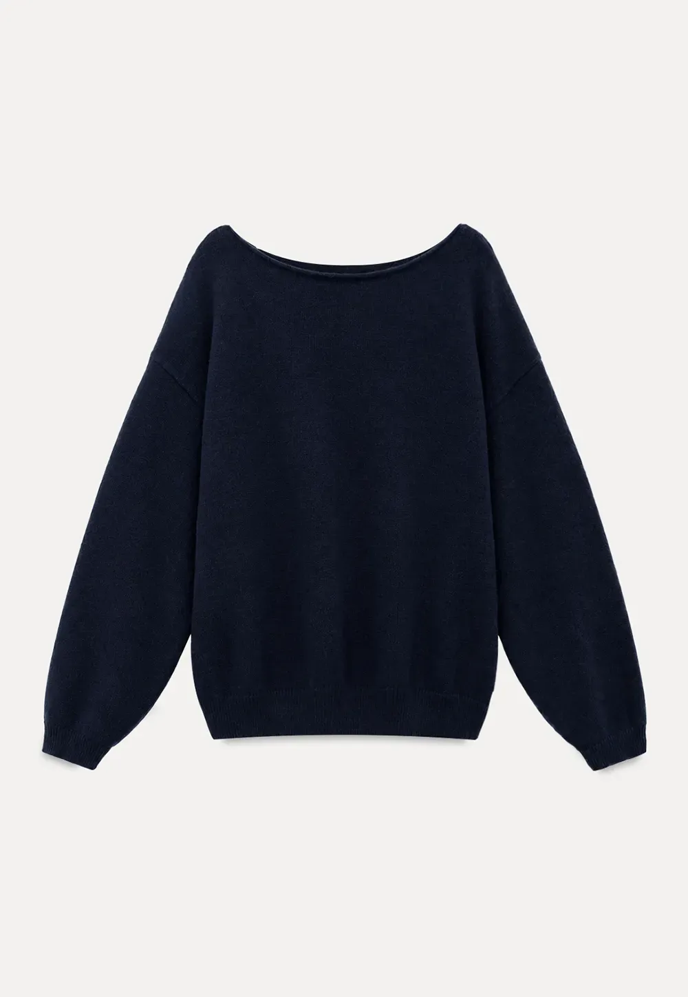 Off Shoulder Asymmetrical Knit Sweater