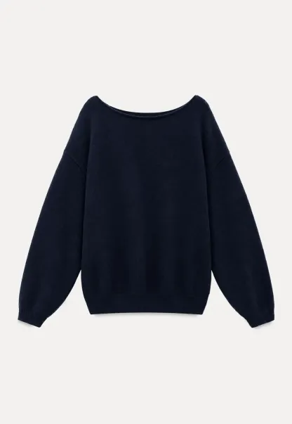 Off Shoulder Asymmetrical Knit Sweater