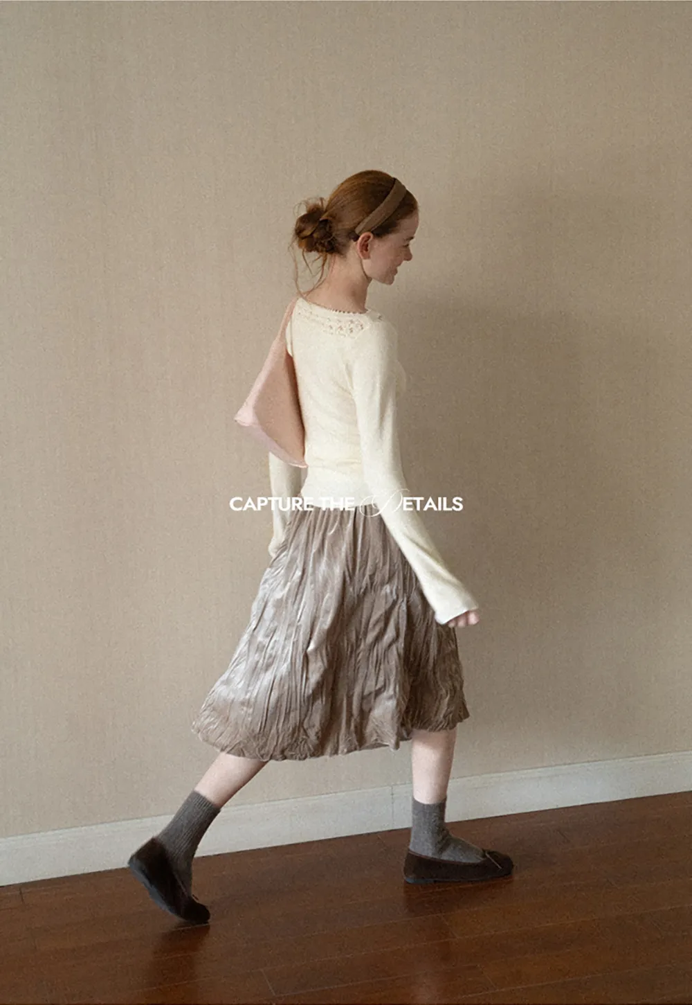 Lace Trim Ribbed Neck Knit Sweater