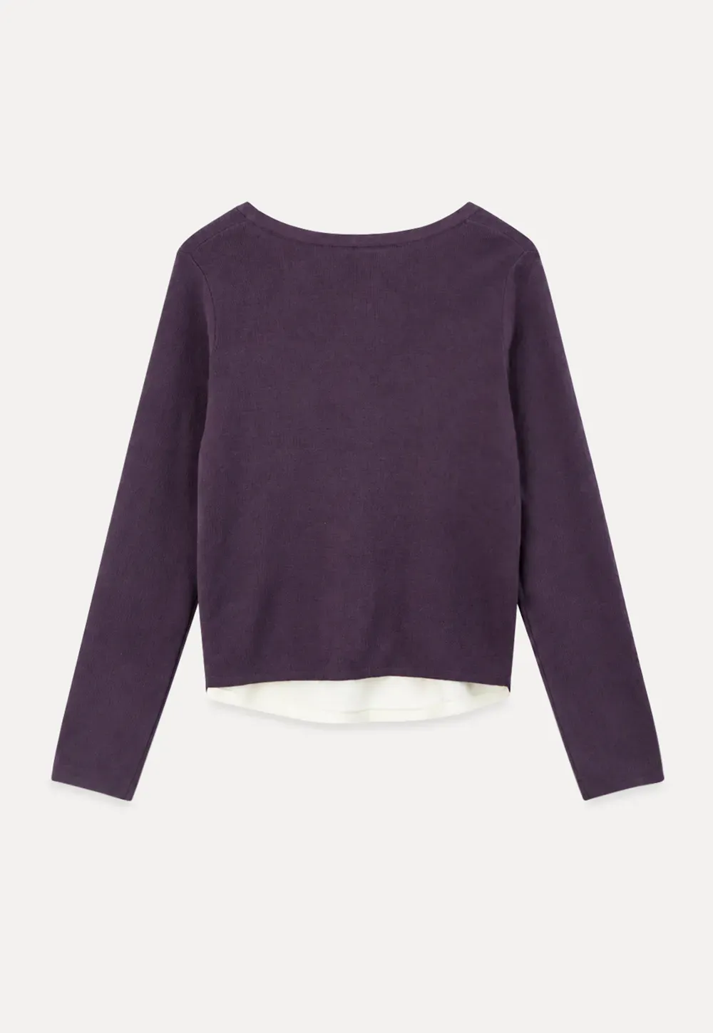 V Neck Cropped Woolen Knit Sweater