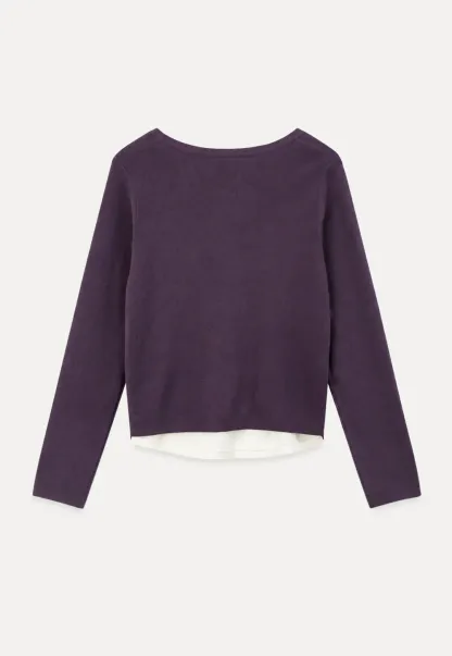 V Neck Cropped Woolen Knit Sweater