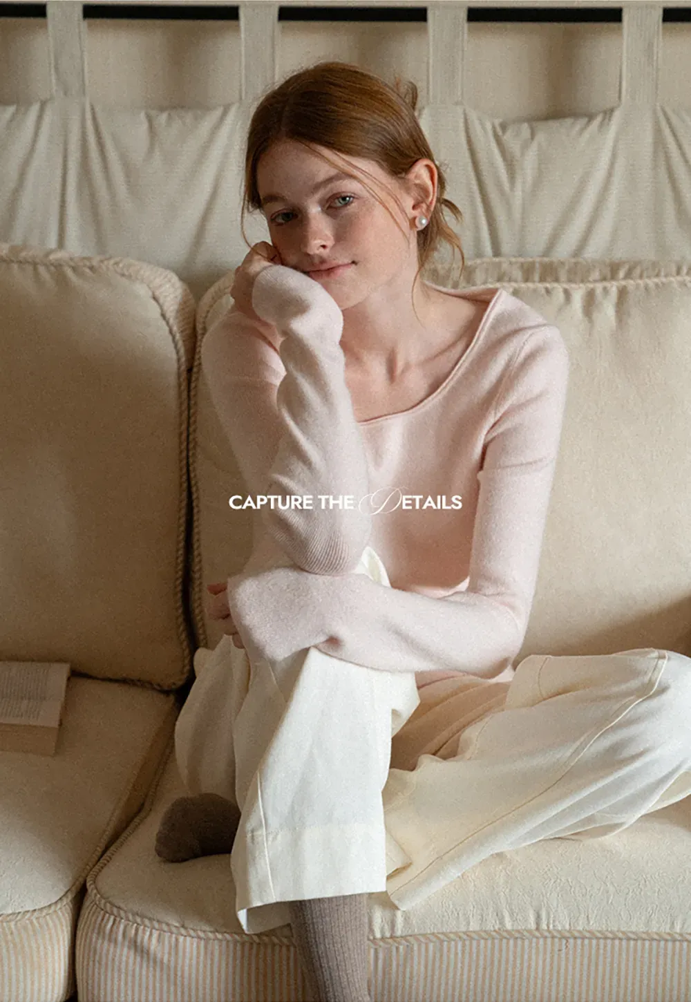 Soft Cashmere Blend Round Neck Long Sleeve Knit Sweater