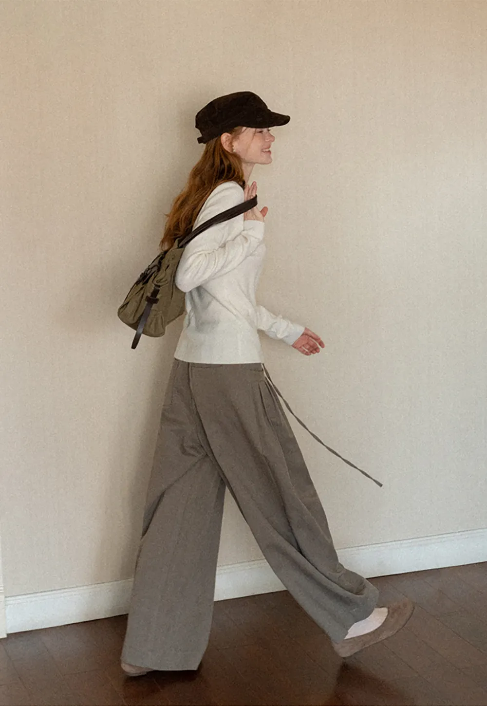Soft Cashmere Blend Round Neck Long Sleeve Knit Sweater