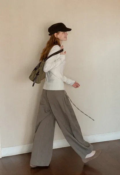 Soft Cashmere Blend Round Neck Long Sleeve Knit Sweater