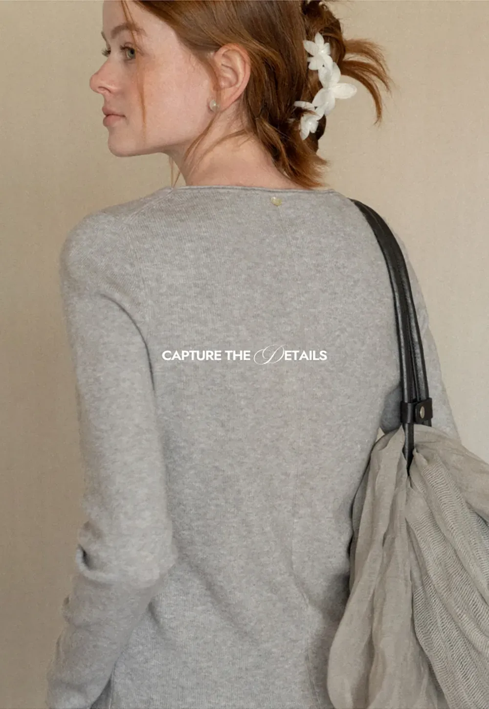 Soft Cashmere Blend Round Neck Long Sleeve Knit Sweater