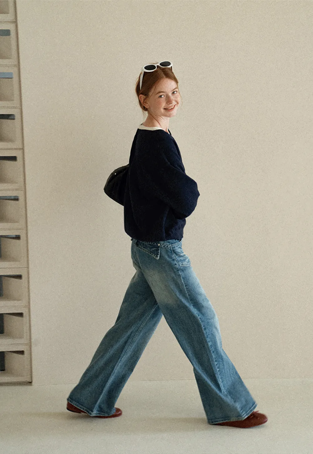 V Neck Oversized Ribbed Knit Sweater